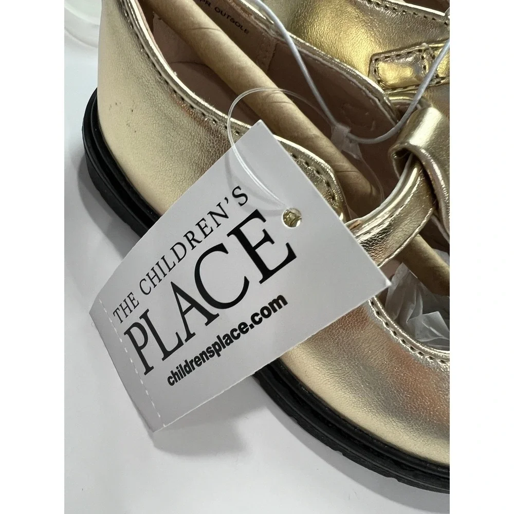 The Children's Place T-Strap Mary Jane Shoes 3055049 Toddler 5 Gold Metallic A71